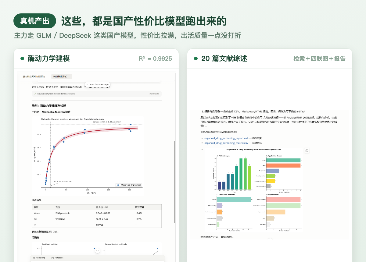 国产性价比模型跑出的真实成果